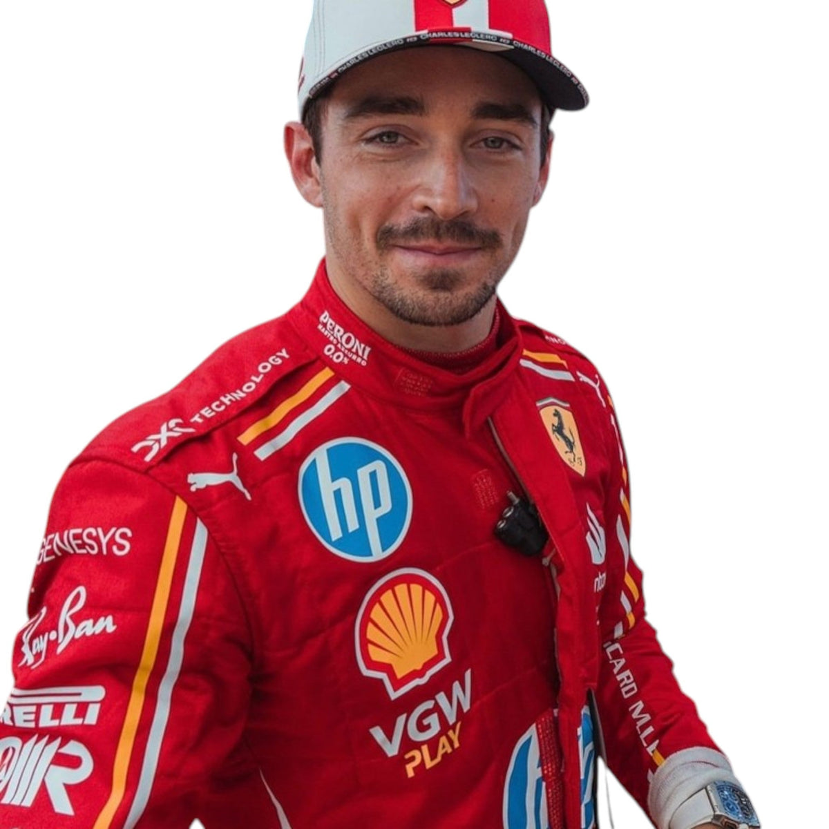 Charles Leclerc 2024 Ferrari Monaco GP F1 Race Suit - HH Racewears image 6