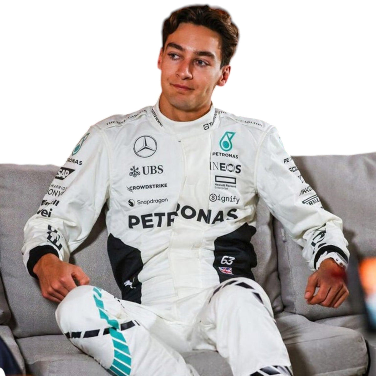 George Russel 2024 Mercedes-AMG Petronas Qatar GP F1 Race Suit - HH Racewears image 2