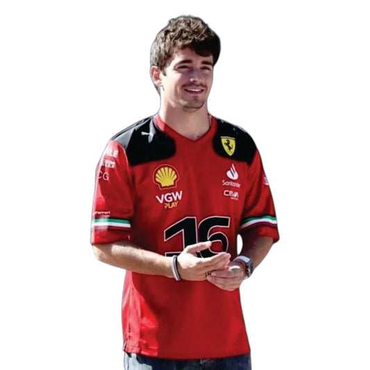 Charles Leclerc 2023 Ferrari F1 Racing T-Shirt - HH Racewears image 1