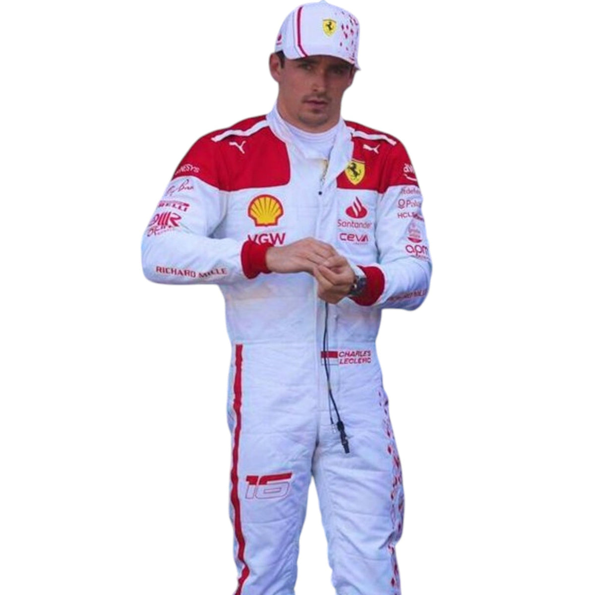 Charles Leclerc 2023 Ferrari Monaco GP F1 Race Suit - HH Racewears image 1