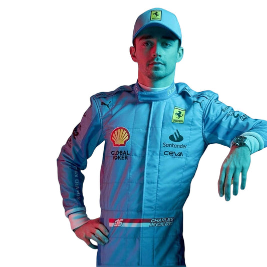 Charles Leclerc 2024 Ferrari Miami GP F1 Race Suit - HH Racewears image 1