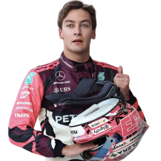 George Russel 2025 Mercedes AMG Petronas Miami GP F1 Race Suit - HH Racewears image 1