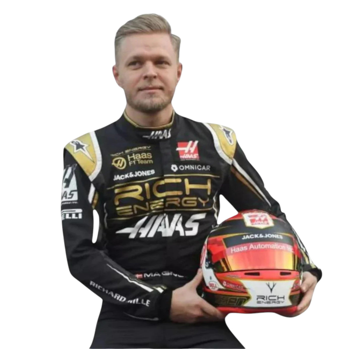 Kevin Magnussen 2019 Haas F1 Race Suit - HH Racewears image 1