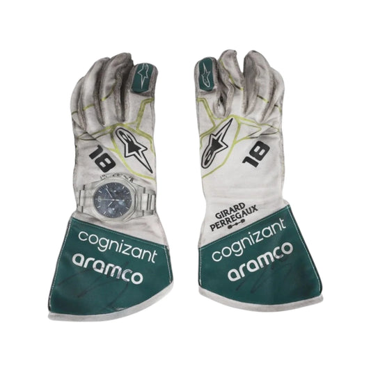Lance Stroll 2022 Aston Martin Dutch GP F1 Racing Gloves - HH Racewears image 1