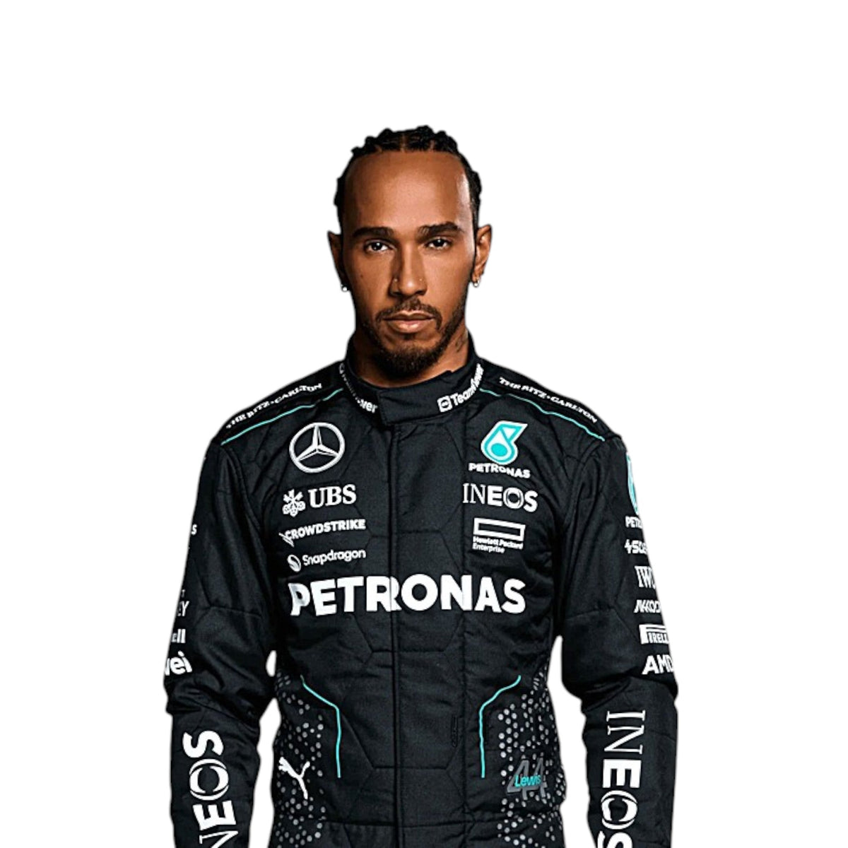Lewis Hamilton 2024 Mercedes AMG Petronas F1 Race Suit - HH Racewears image 2