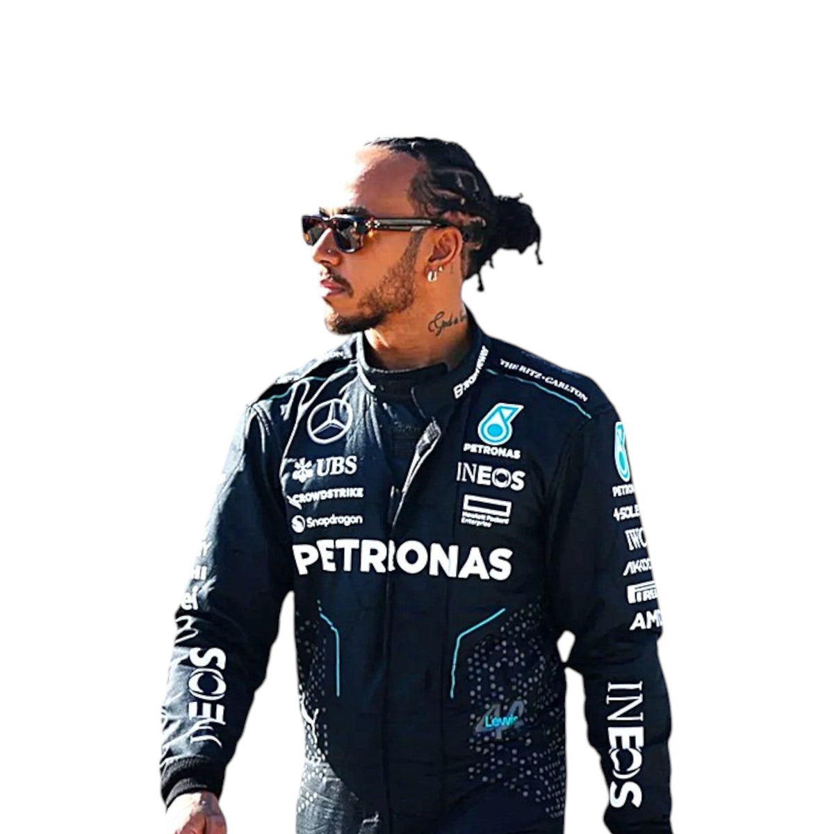 Lewis Hamilton 2024 Mercedes AMG Petronas F1 Race Suit - HH Racewears image 3