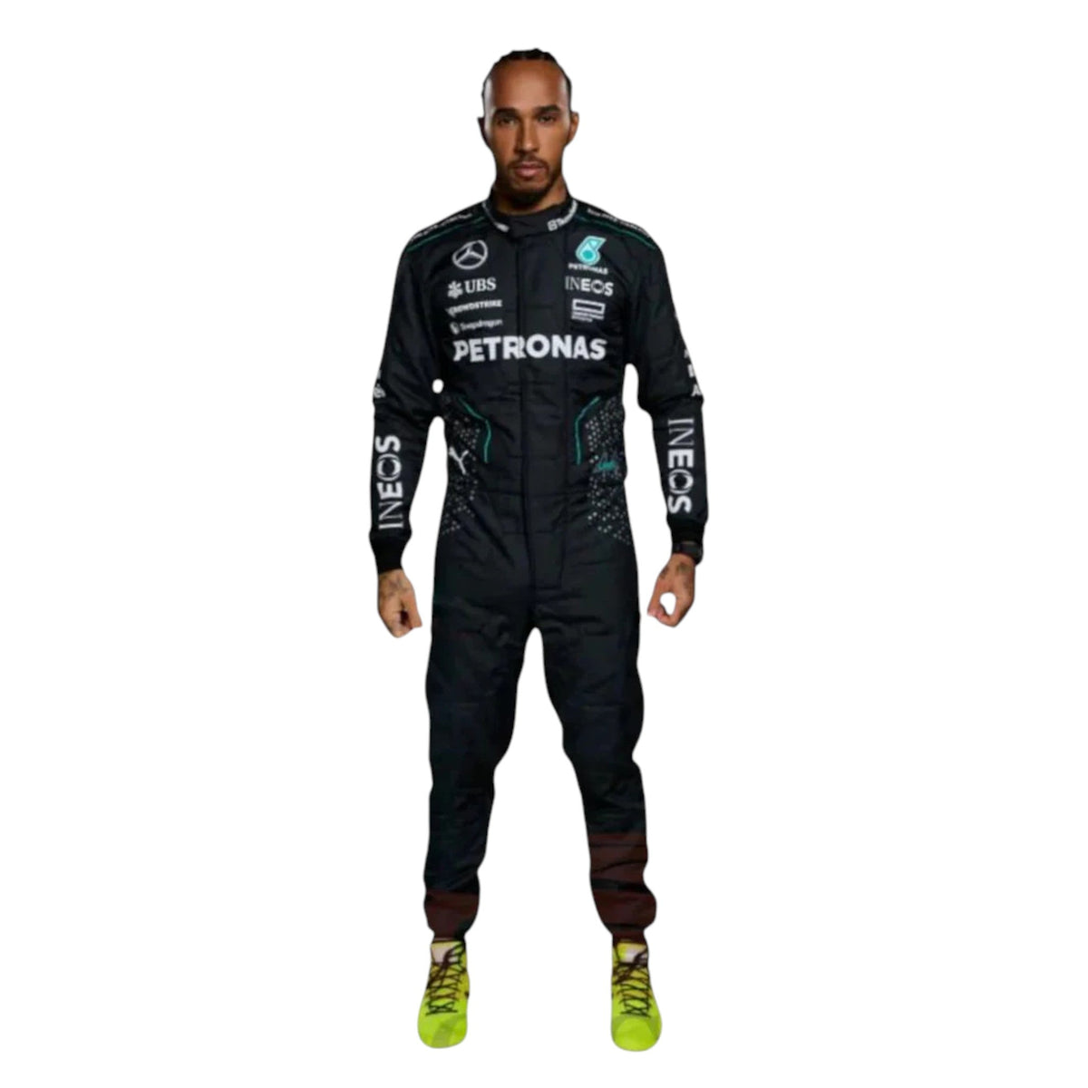 Lewis Hamilton 2024 Mercedes AMG Petronas F1 Race Suit - HH Racewears image 1