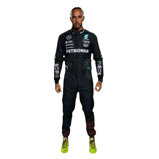 Lewis Hamilton 2024 Mercedes AMG Petronas F1 Race Suit - HH Racewears image 1