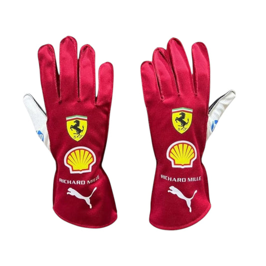 Lewis Hamilton 2025 Ferrari F1 Racing Gloves - HH Racewears image 1