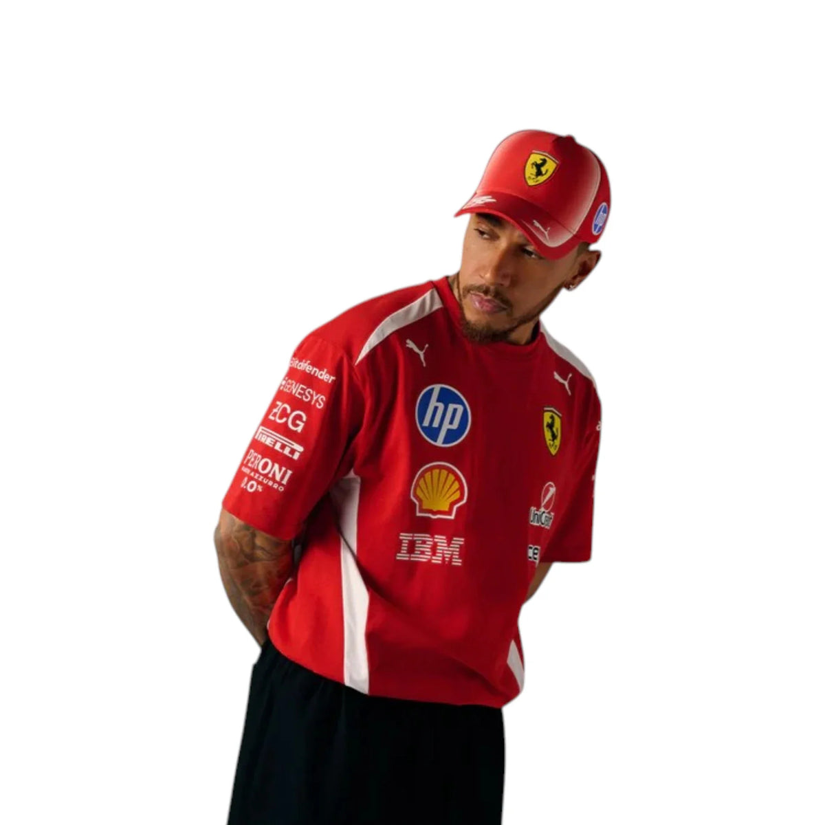 Lewis Hamilton 2025 Ferrari F1 Racing T-Shirt - HH Racewears image 3