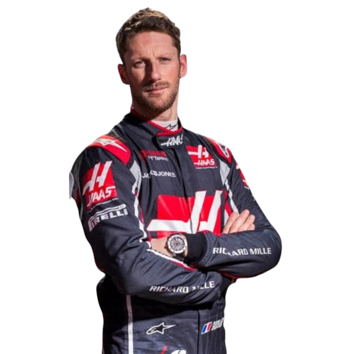 Romain Grosjean 2018 Haas F1 Race Suit - HH Racewears image 1